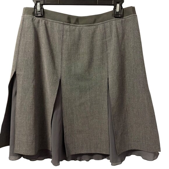 Etcetera Womens Grey A-Line Skirt Size 6 Polyester Viscose Blend - Picture 6 of 12